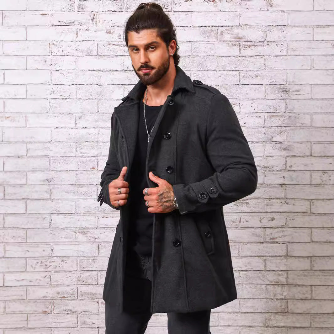 Men's Autumn And Winter Jacket Fashionable Solid Colour