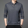 Men's Fake Two-piece Lapel Long-sleeved T-shirt