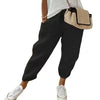 Women's Fashion Cotton Linen Solid Colour Casual Pants
