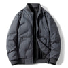 Men's Fashion Down Jacket Winter Warm Baseball Jacket Casual All-match Solid Colour Coat