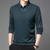 Men's Fake Two-piece Lapel Long-sleeved T-shirt