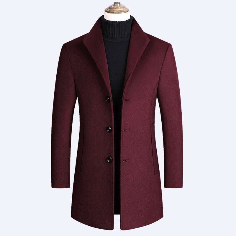 Men's Autumn And Winter Woollen Coat