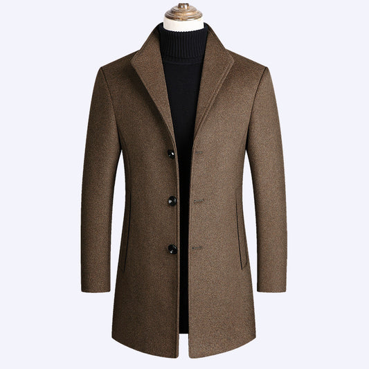 Men's Autumn And Winter Woollen Coat