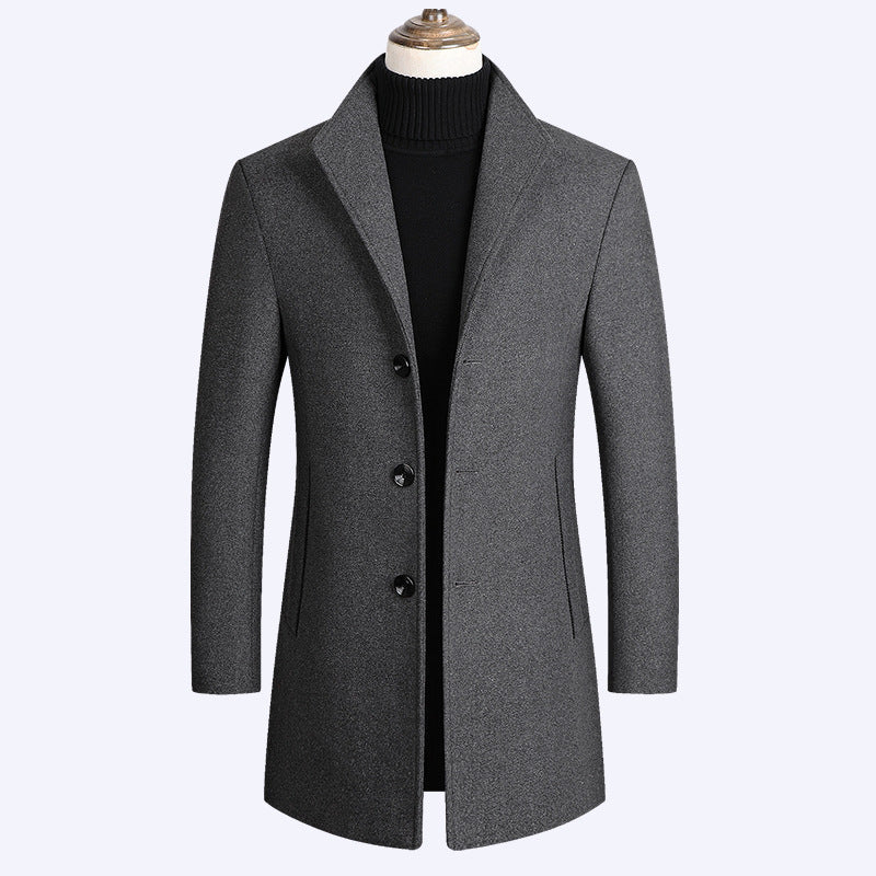 Men's Autumn And Winter Woollen Coat