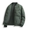 Men's Fashion Down Jacket Winter Warm Baseball Jacket Casual All-match Solid Colour Coat