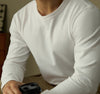 Men's Pure Cotton Basic Style Carbon Brushed All-match Bottoming Shirt