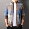 Men's Autumn Striped Colour Matching Cardigan