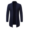 Men's Fall Mid-length Trench Coat Knitted Cardigan