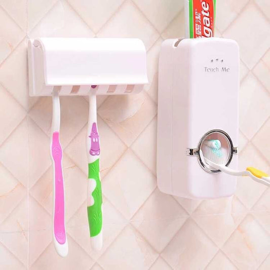 Toothpaste Squeezer & Brush Holder Combo