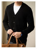 Men's Wool Warm Cardigan Knitted Coat V-neck Casual Autumn And Winter Clothing