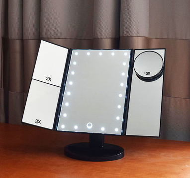 Foldable Tri-sided Makeup Mirror