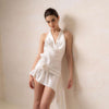 Women's Fashion Pile Collar Halter Dress