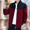 Men's Colour Stitching Stand-collar Jacket