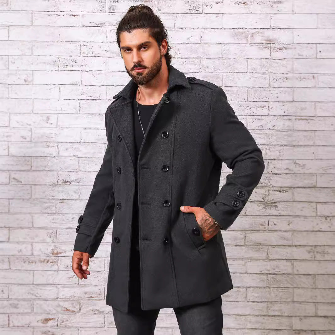 Men's Autumn And Winter Jacket Fashionable Solid Colour