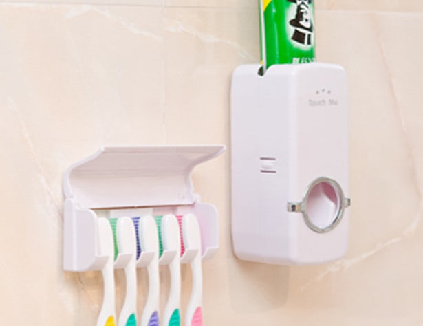 Toothpaste Squeezer & Brush Holder Combo