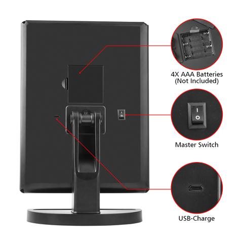 Foldable Tri-sided Makeup Mirror