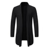 Men's Fall Mid-length Trench Coat Knitted Cardigan
