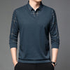 Men's Fake Two-piece Lapel Long-sleeved T-shirt