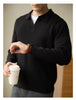 Men's High-end Business Casual Polo Collar Long-sleeved Sweater