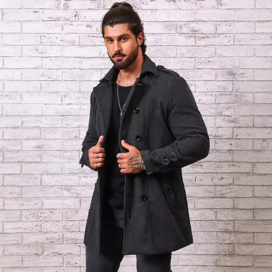 Men's Autumn And Winter Jacket Fashionable Solid Colour