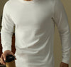 Men's Pure Cotton Basic Style Carbon Brushed All-match Bottoming Shirt