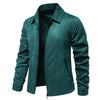 Men's  Autumn And Winter Zipper Jacket Solid Suede