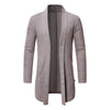Men's Fall Mid-length Trench Coat Knitted Cardigan