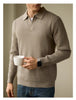 Men's High-end Business Casual Polo Collar Long-sleeved Sweater