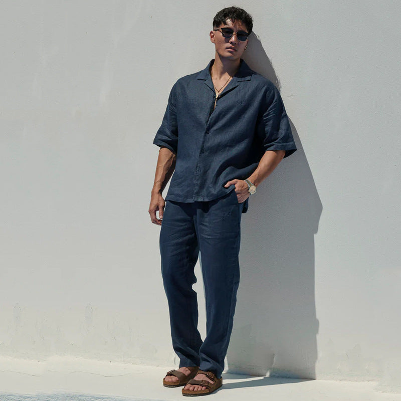 Men's Lightweight Breathable Casual Striped Trousers