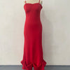 Dance Ruffled Hem Sleeveless High Waist Dress