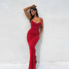 Slim Fit Backless Split Sling Dress