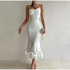 Dance Ruffled Hem Sleeveless High Waist Dress