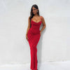 Slim Fit Backless Split Sling Dress