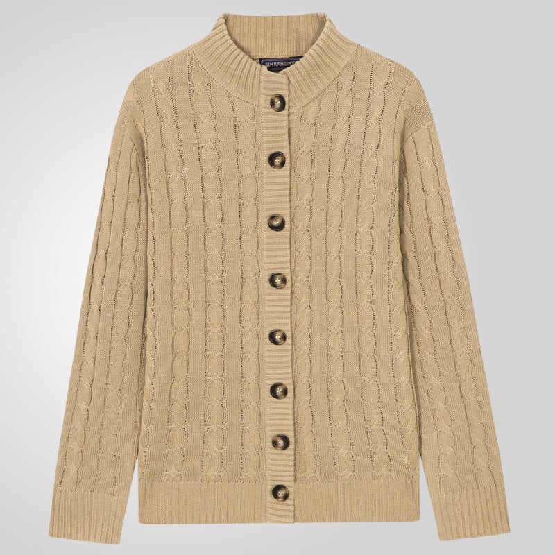 Men's Leisure Stand Collar Sweater Coat