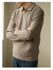 Men's High-end Business Casual Polo Collar Long-sleeved Sweater