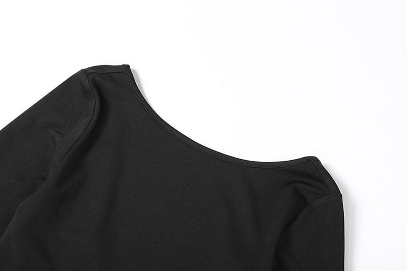 Long-sleeved Sexy Backless Sheath Dress