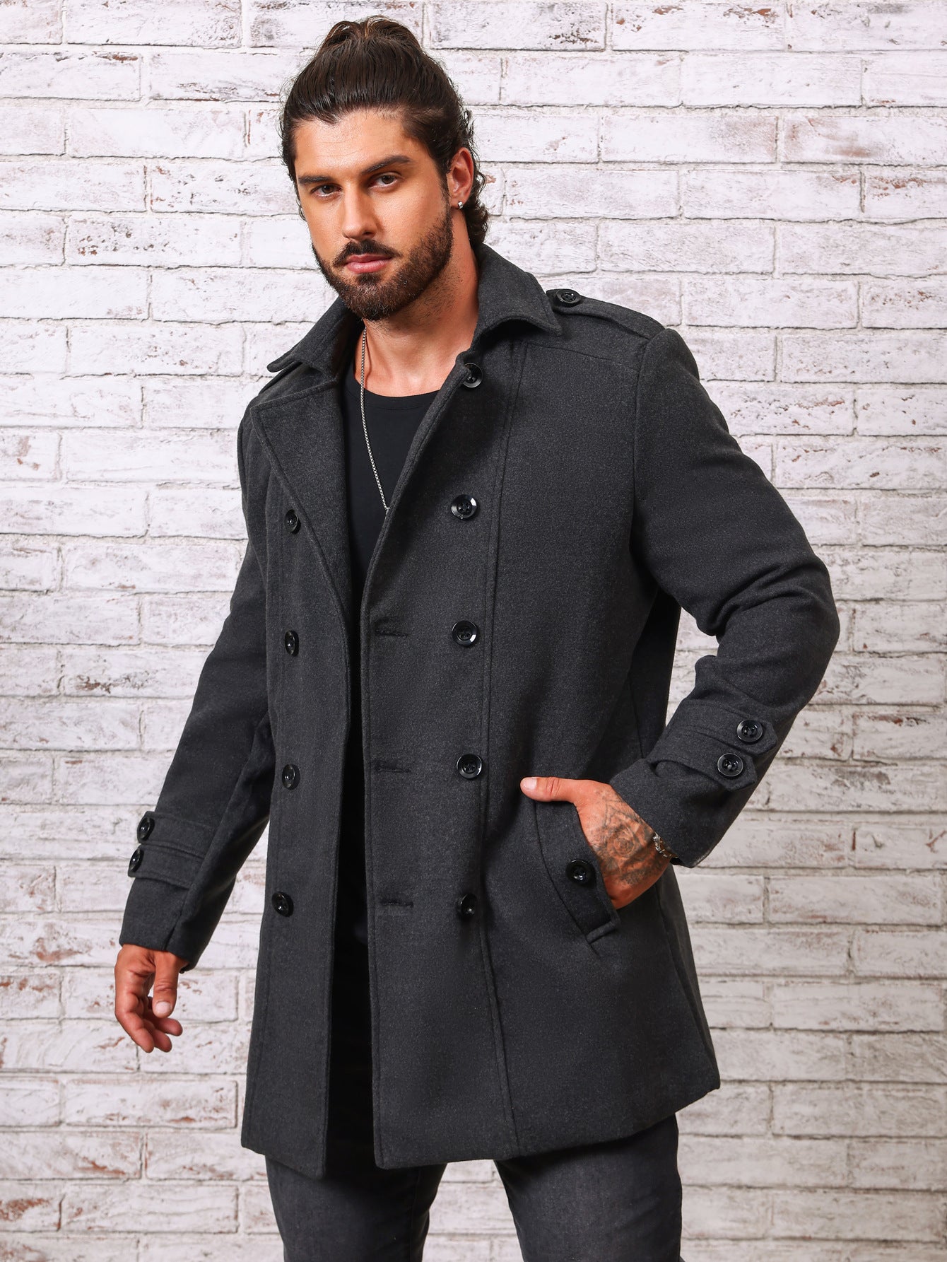 Men's Autumn And Winter Jacket Fashionable Solid Colour