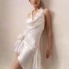 Women's Fashion Pile Collar Halter Dress
