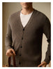 Men's Wool Warm Cardigan Knitted Coat V-neck Casual Autumn And Winter Clothing