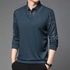 Men's Fake Two-piece Lapel Long-sleeved T-shirt