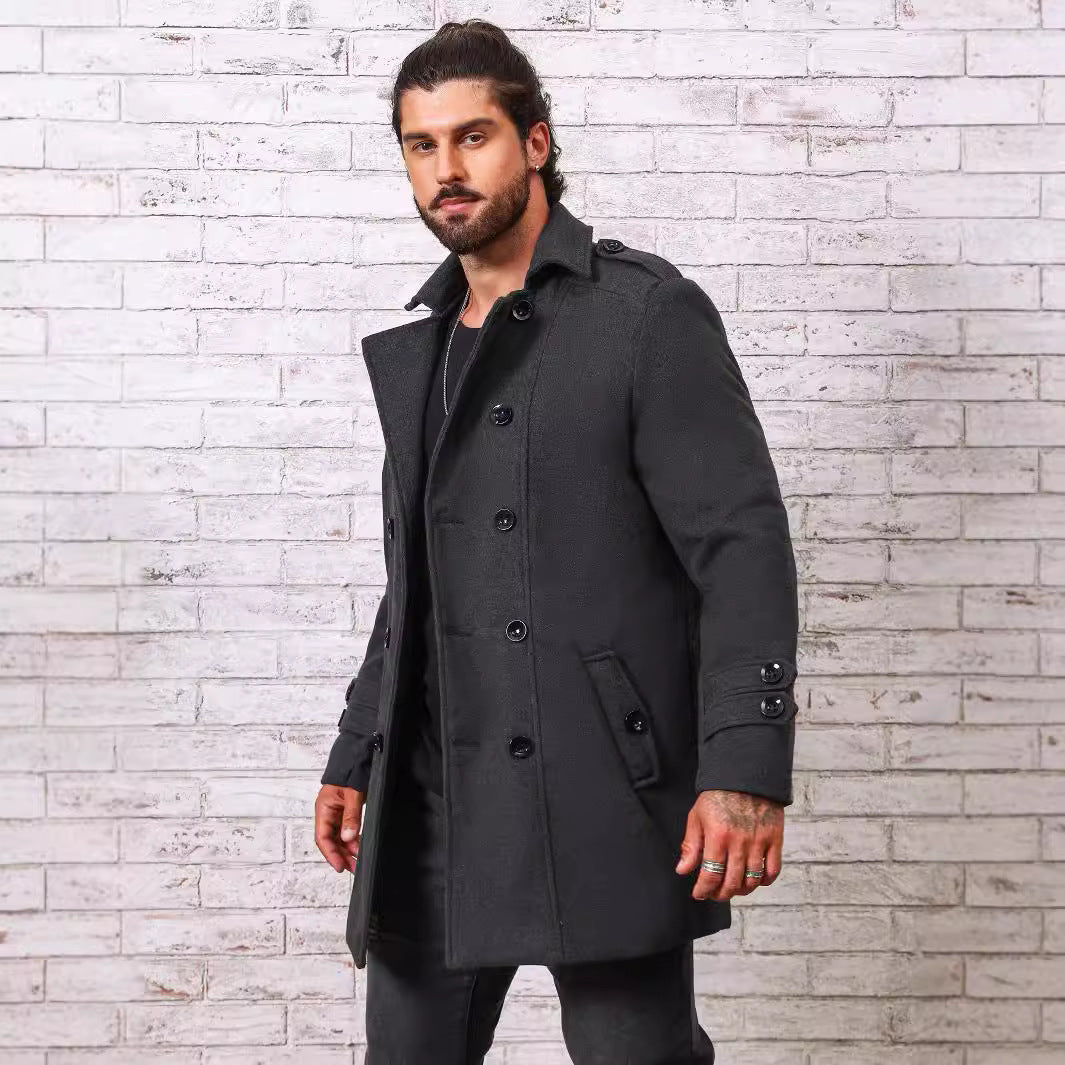 Men's Autumn And Winter Jacket Fashionable Solid Colour