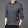 Men's Fake Two-piece Lapel Long-sleeved T-shirt