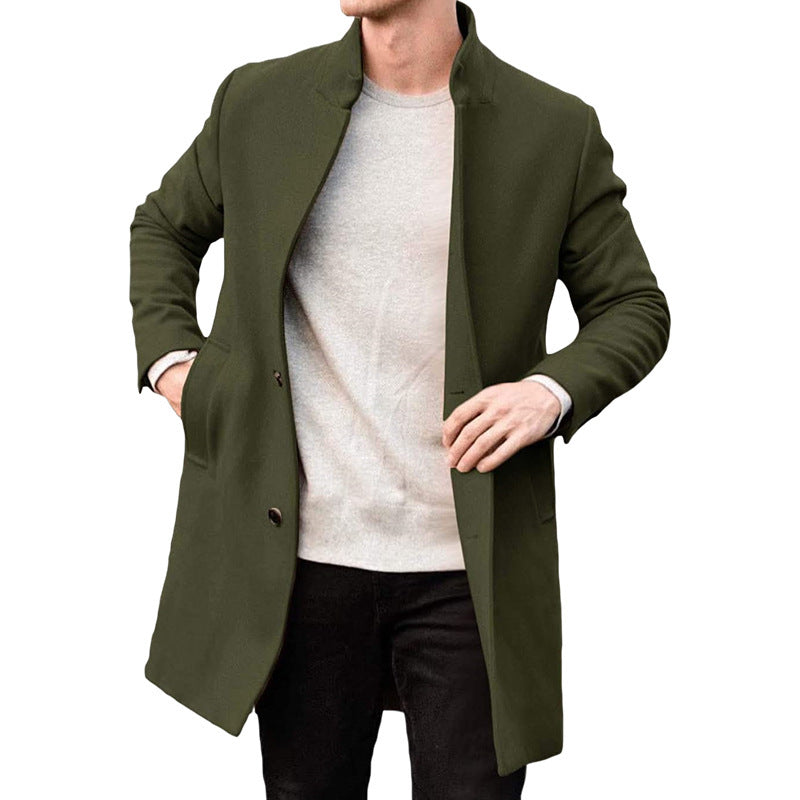 Men's Autumn And Winter New Thick Woollen Coat