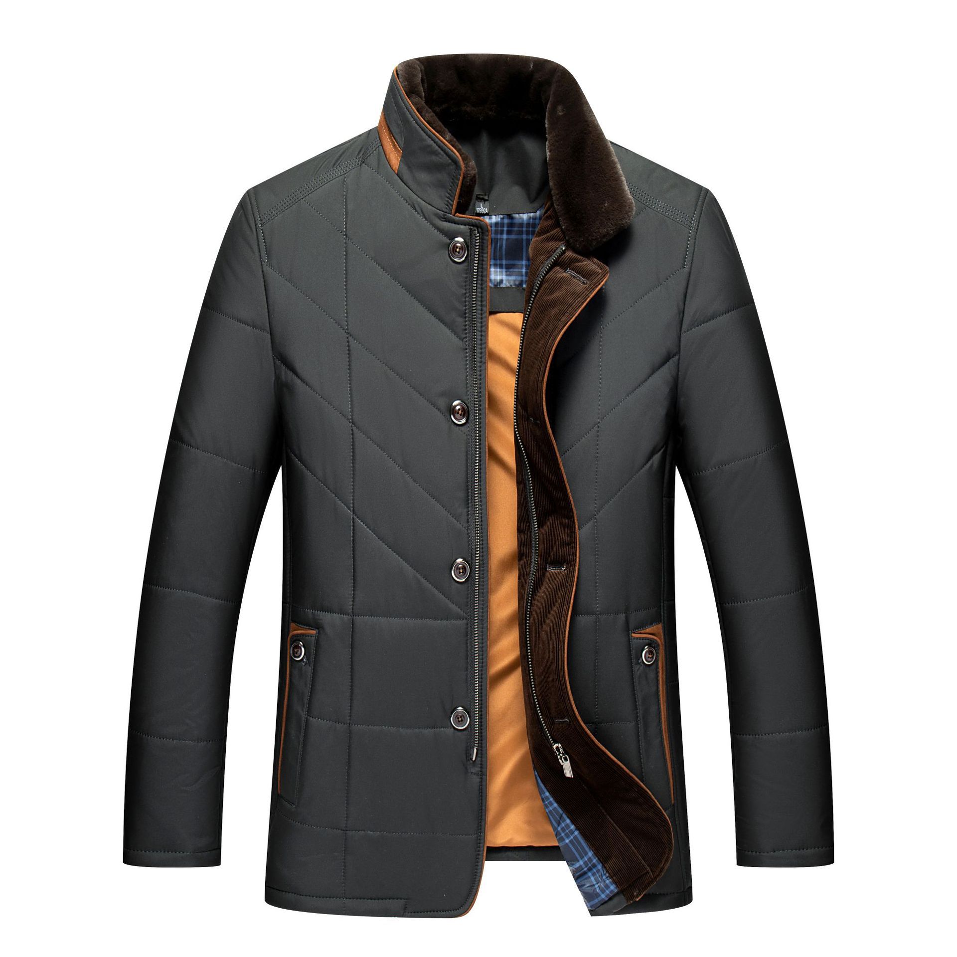 Men Winter Thick Warm Quilted Coat